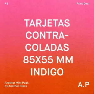 100 Tarjetas de visita Indigo contracoladas