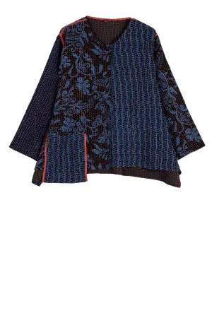 BLUE PRAIRIE BBK KANTHA A-LINE SHORT JACKET - bk2019-blu -