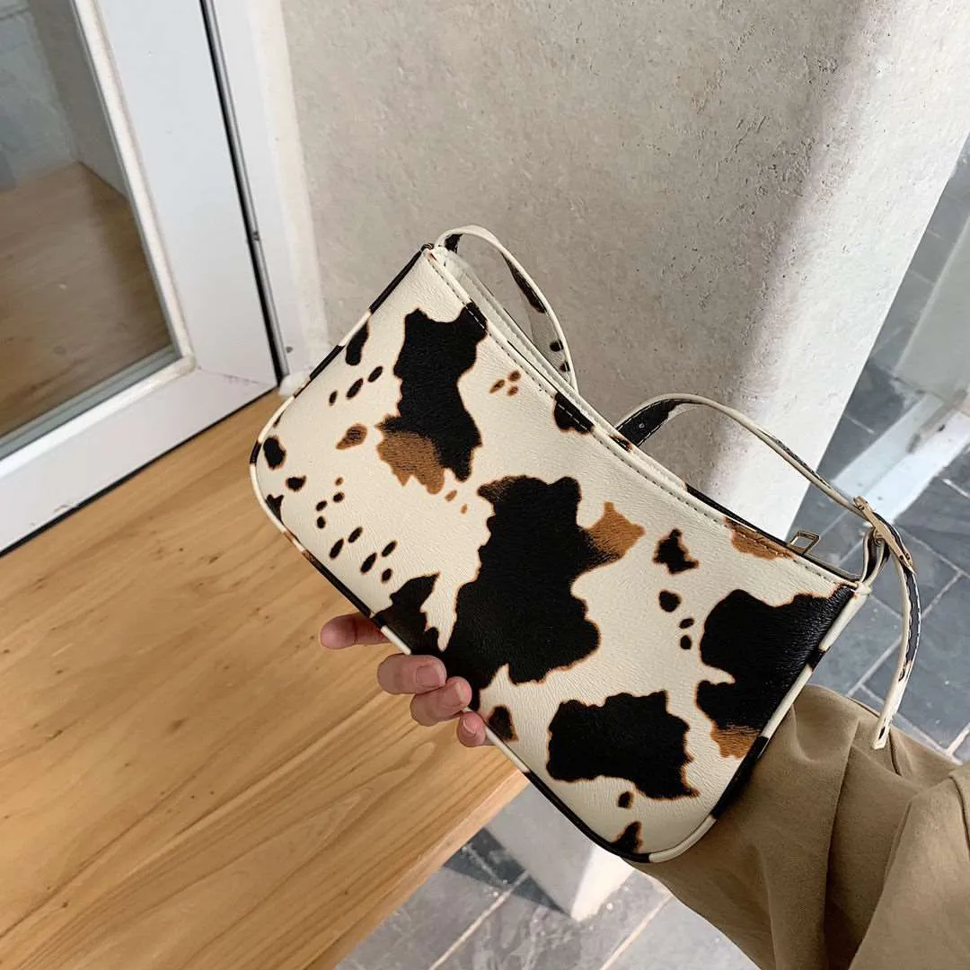 Cow Print Shoulder Bag