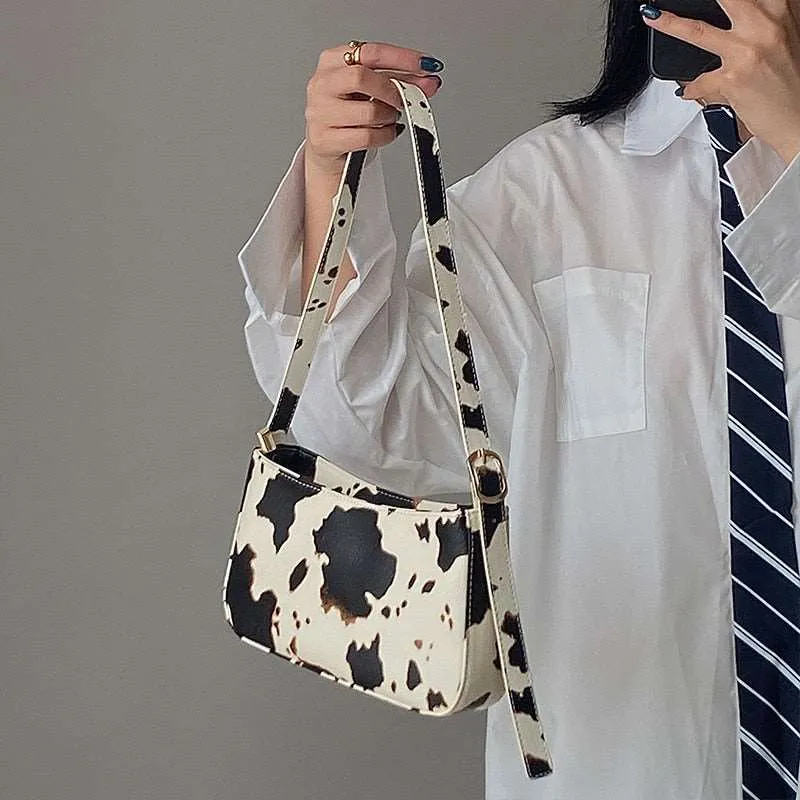 Cow Print Shoulder Bag