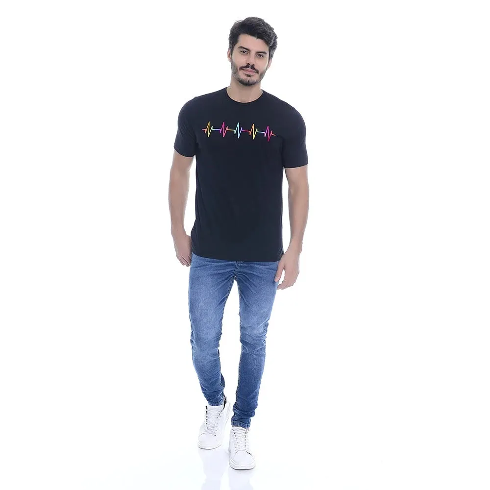 Calça Jeans Masculina Skinny Com Puídos E Elastano