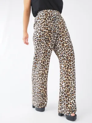 Calças Pantalona Animal Print