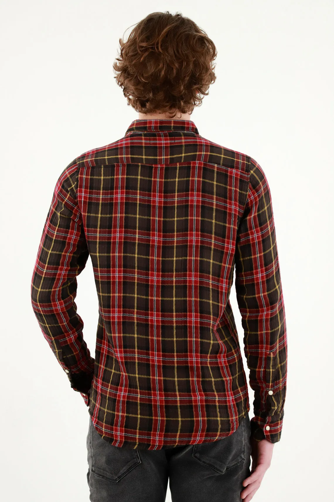 Camisa leñadora roja para hombre