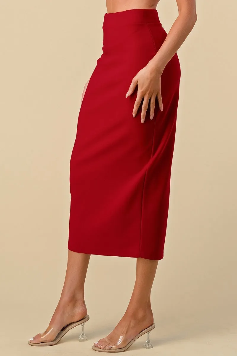 Classic Mid Length Pencil Skirt