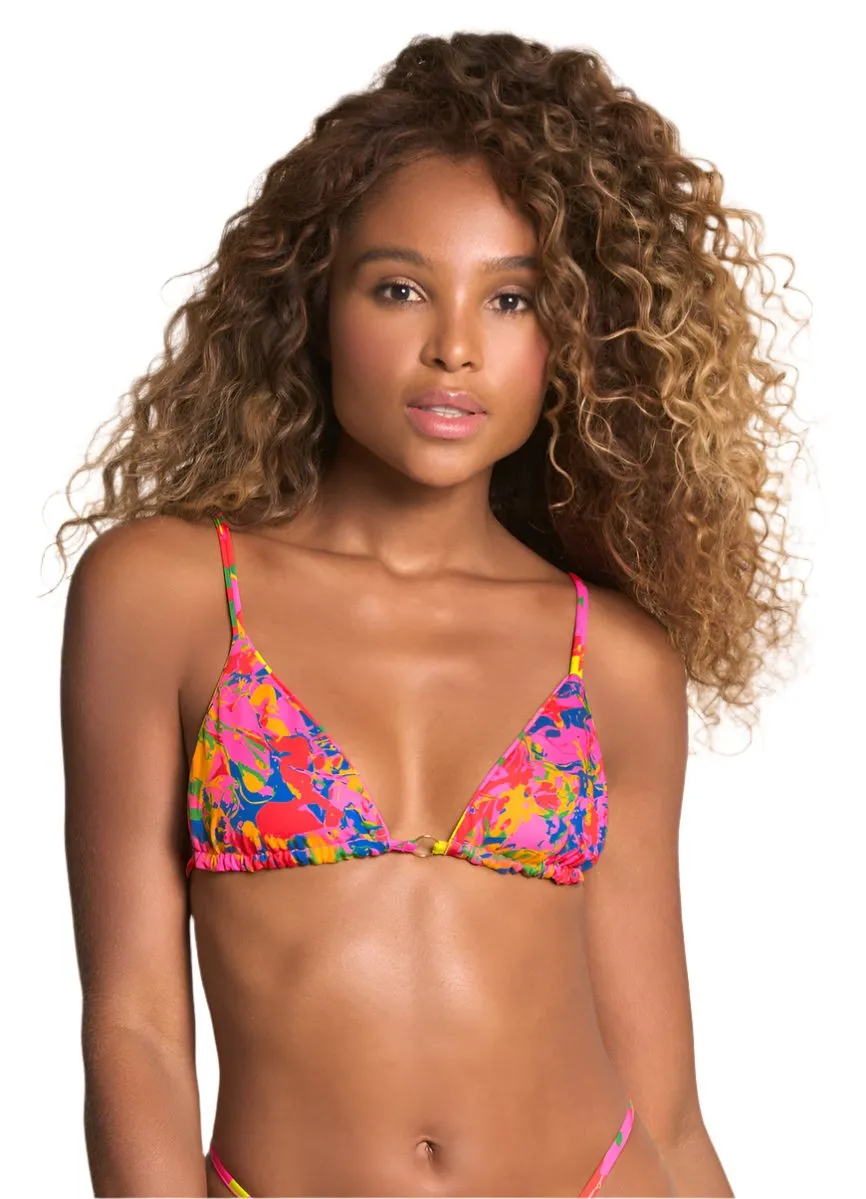 Maaji Crayonflower Coco Sliding Triangle Bikini Top