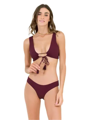 Maaji Pinot Red Banana Sporty Bralette Bikini Top