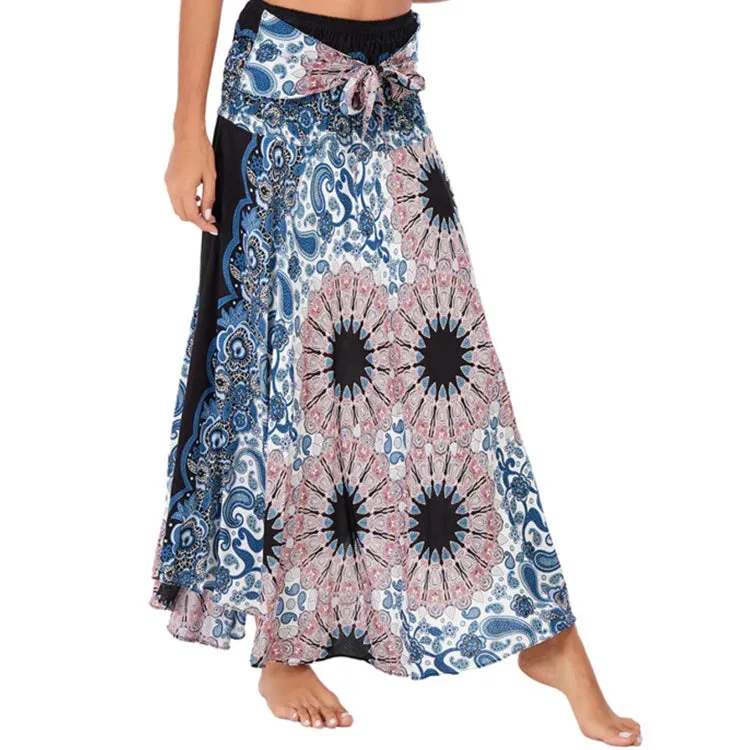 Toleet-Sexy Woman Long Jupe Bohemian Boho Flowers Elastic Waist Faldas Fashion Skirts Women Clothes Roupas Saia Bottom Women Skirt New