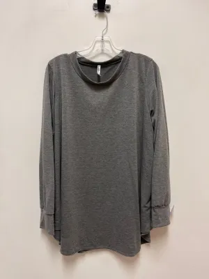 Top Long Sleeve By Azules In Grey, Size: Xl